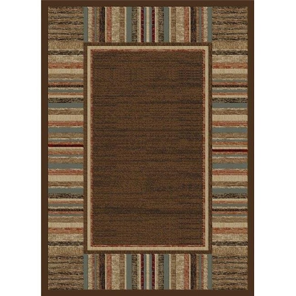 Concord Global Trading Concord Global 61286 6 ft. 7 in. x 9 ft. 6 in. Soho Border - Brown 61286 - main